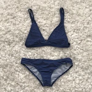 ZAFUL blue & white striped bikini!!!